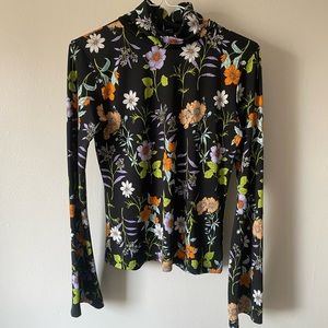 Eliza Faulkner floral turtleneck